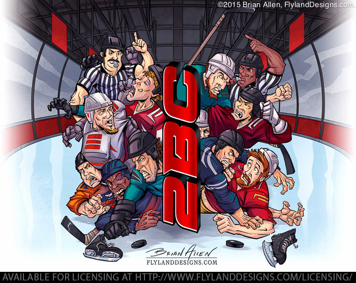 Hockey Themed Website Background Illustration