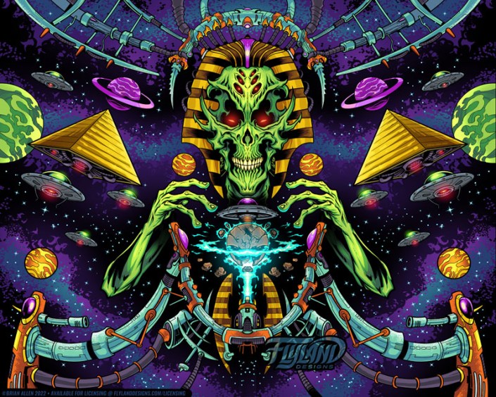 Egyptian Alien Universe Artwork