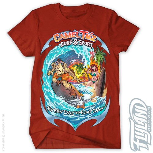 Six different T-shirt designs al