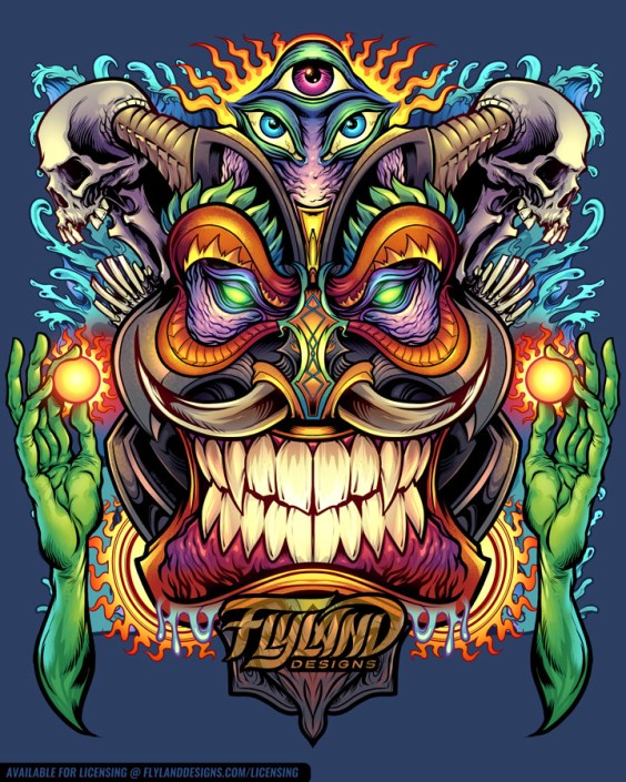 Psychedelic Tiki Head Psychedelic Tiki Head with the s