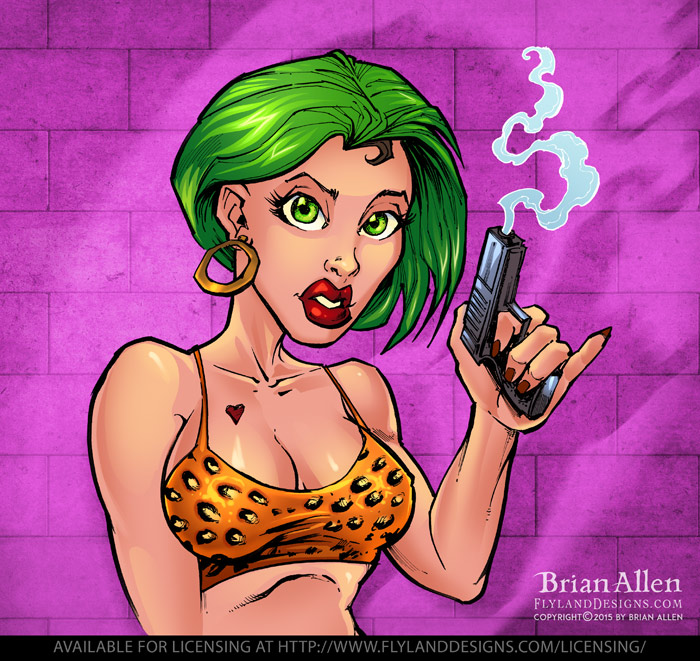 Criminal Character Art for Vaping Label Design