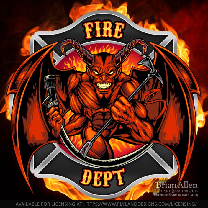 Fire Department patch design of