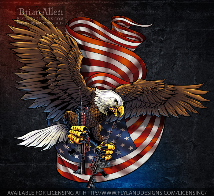 Copyright ©Brian Allen Patriotic Design of and Amercian