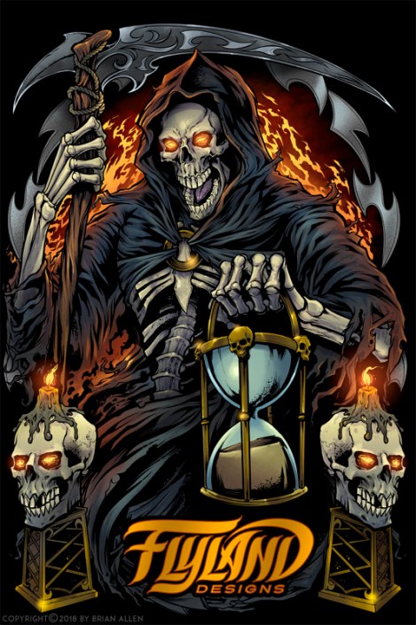 Grim Reaper with Hourglass The legendary grim reaper with b