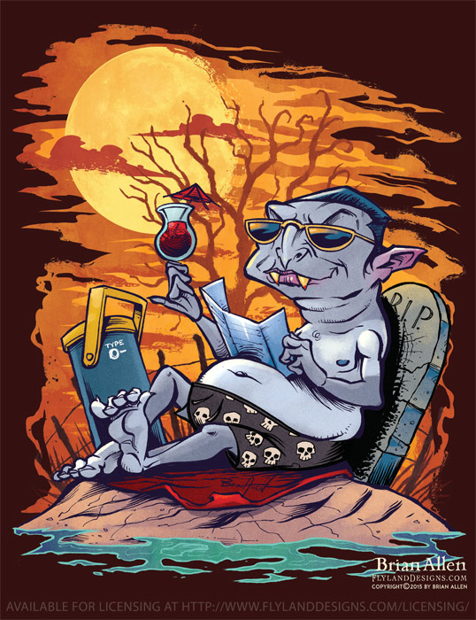 Halloween At The Beach Themed Art Prints