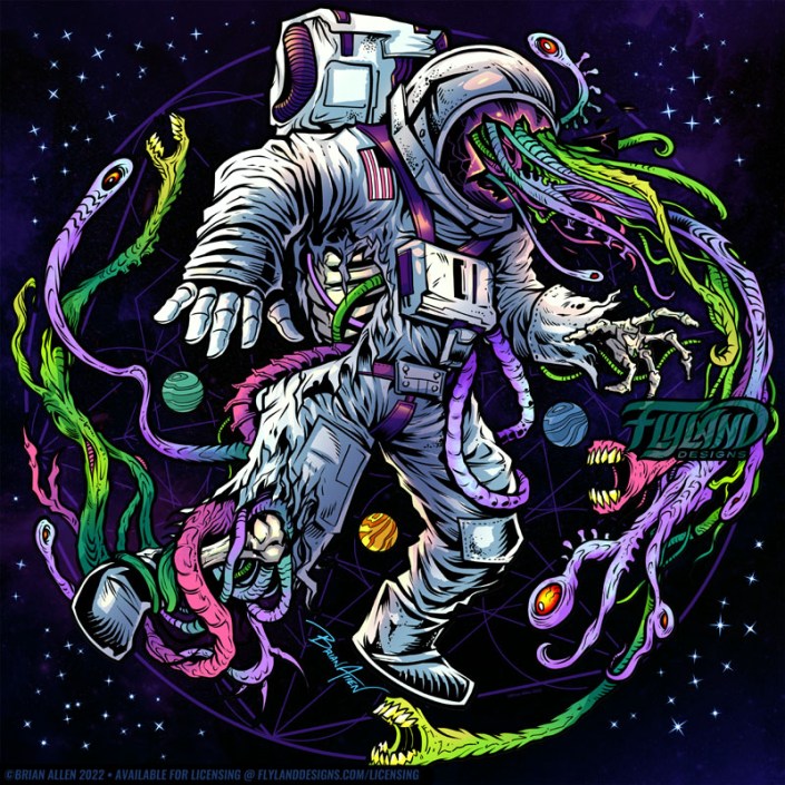 Alien Astronaut Artwork by Brian Allen Alien Astronaut Artwork by freel