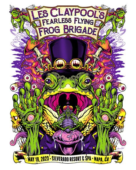 Les Claypool 2023 Psychedelic Frog eating a bug
