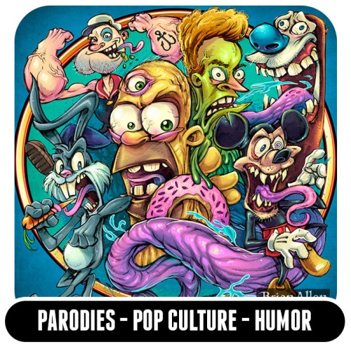 Parodies, Pop Culture, and Funny artwork available for licensing from Brian Allen Artwork by freelance illustrator