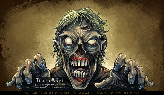 Zombie Reaching Out Detailed scary zombie reaching o