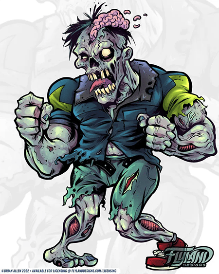 Muscular Zombie that is angry