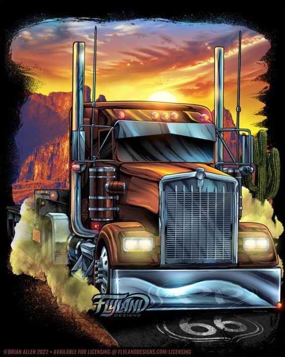 Semi Truck Artwork by Brian Allen Semi Truck Artwork by freelance
