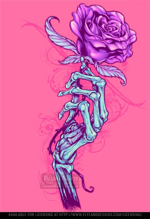 illustration of a skeletal hand
