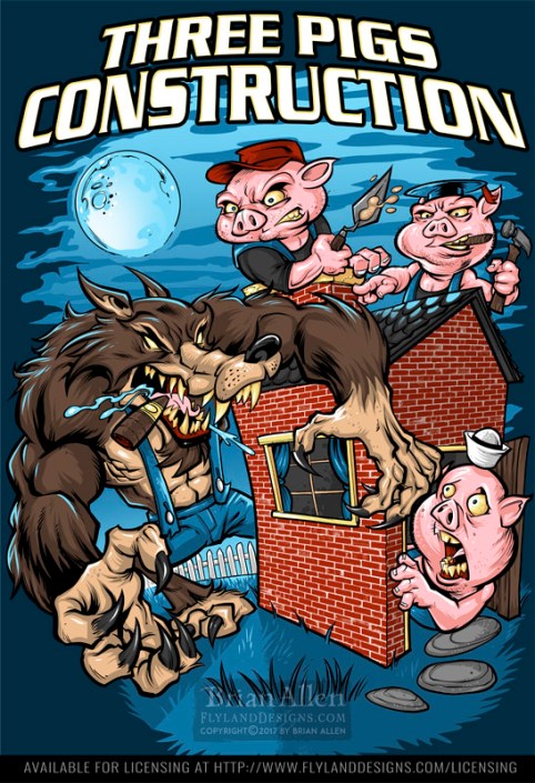 illustration of the big bad wolf