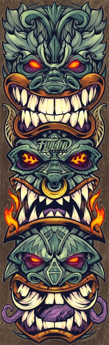 Tiki Totem Earthtones