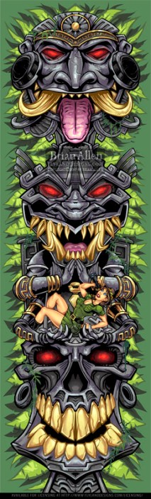 TIki Totem Skateboard