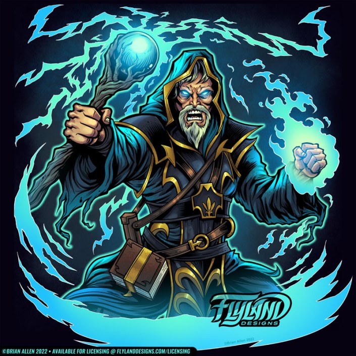 Wizard Warlock Artwork by freela