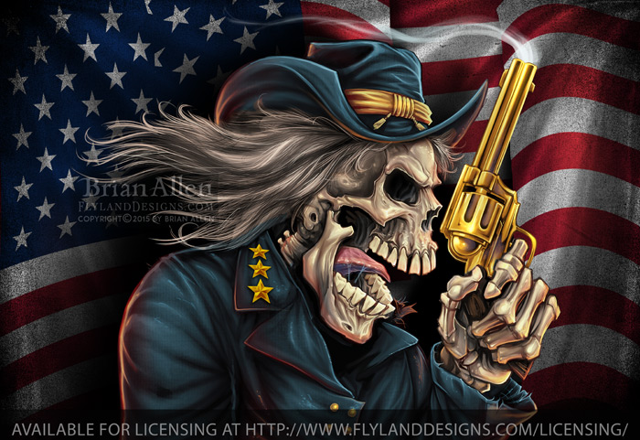 Yankee Pride-Civil Wark Skull General Yankee Pride-Civil Wark Skull Ge