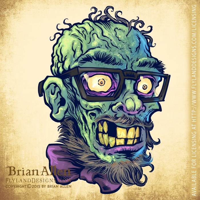 Zombie Repeatable Pattern Green evil cartoon zombies for r
