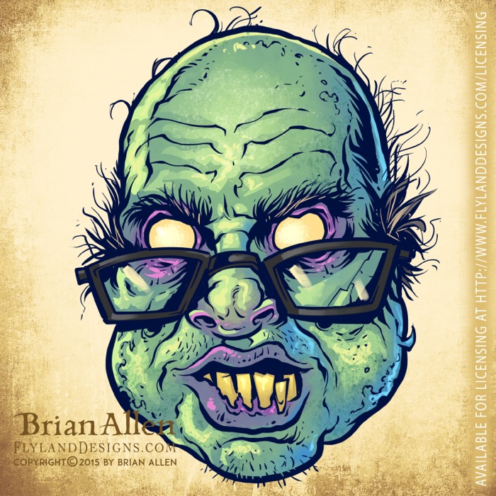 Zombie Repeatable Pattern Green evil cartoon zombies for r