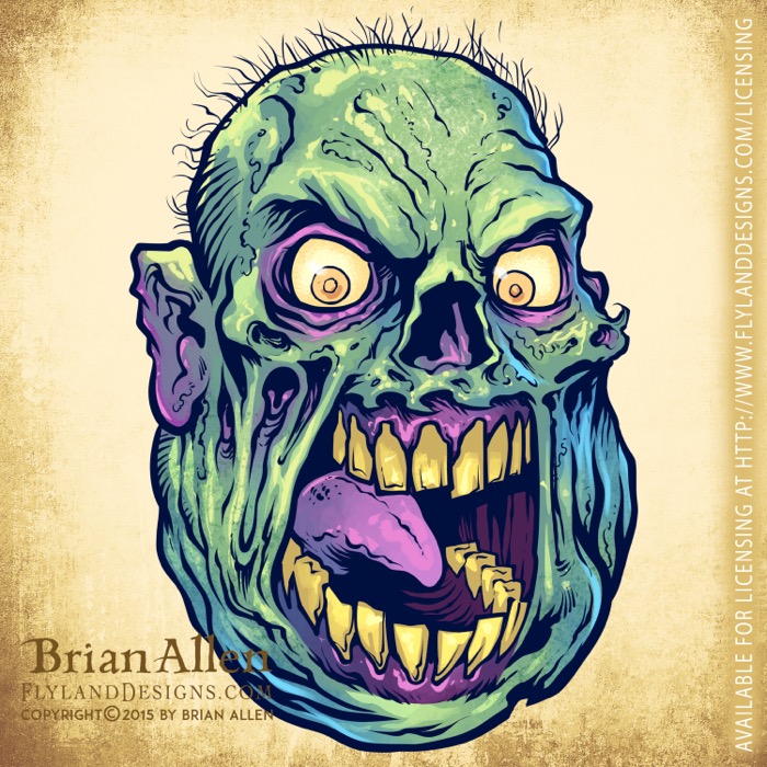 Zombie Repeatable Pattern Green evil cartoon zombies for r