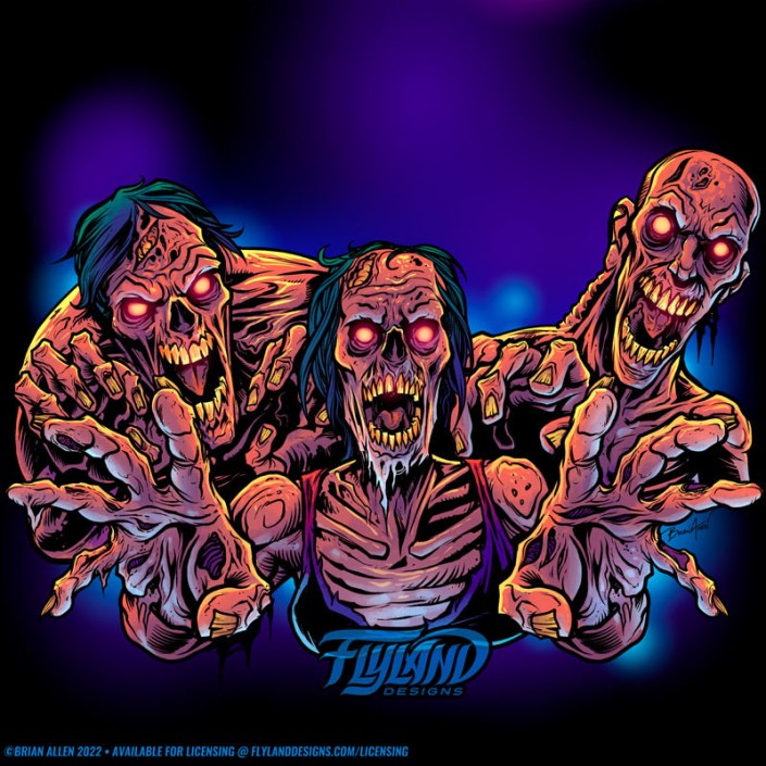 Zombie Party Club Neon Lights Ar