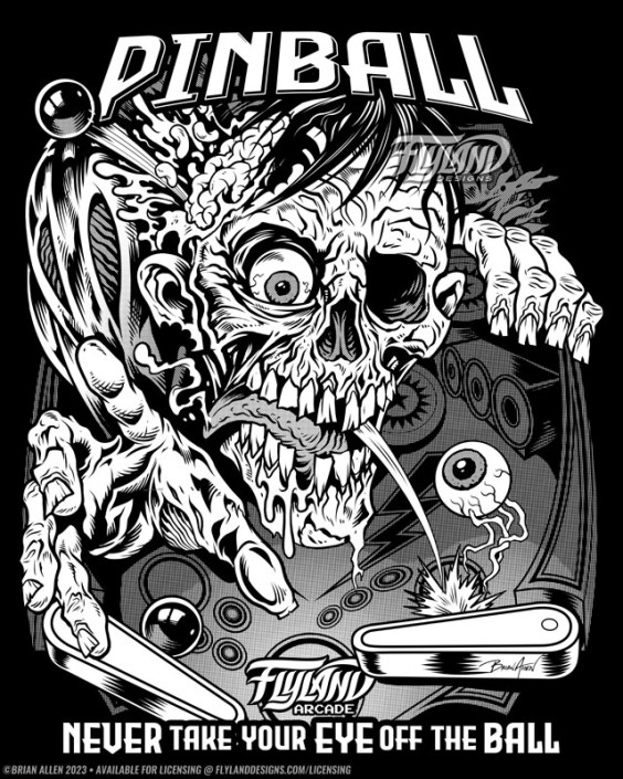 Zombie Pinball Artwork by freela
